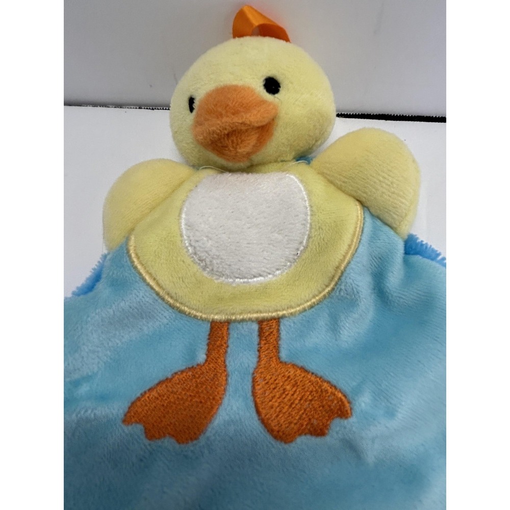 Cudlie Duck Security Blanket Lovey Teether Blue Baby Boy Farm Plush Toy